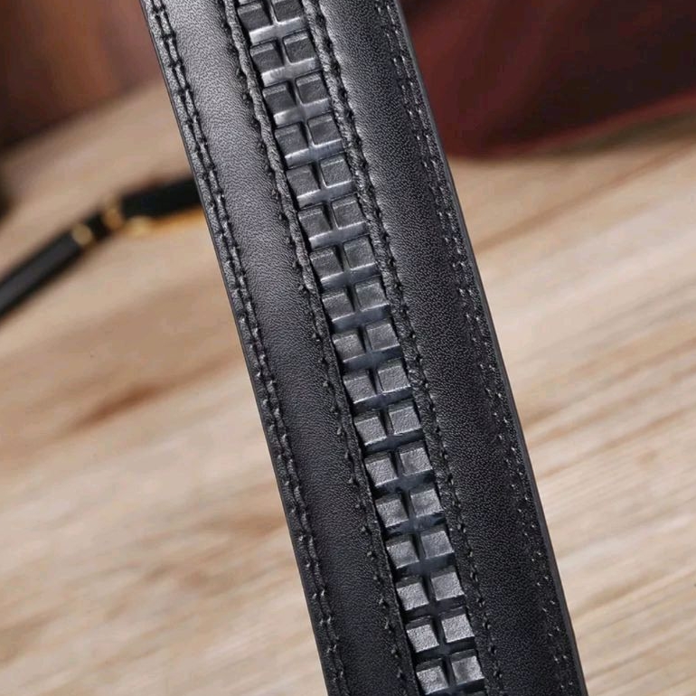 Thắt lưng, dây nịt,Dây da bò thay thế thắt lưng nam da thật sang trọng răng nhựa cao cấp dùng cho khóa tự động bản 3.5cm