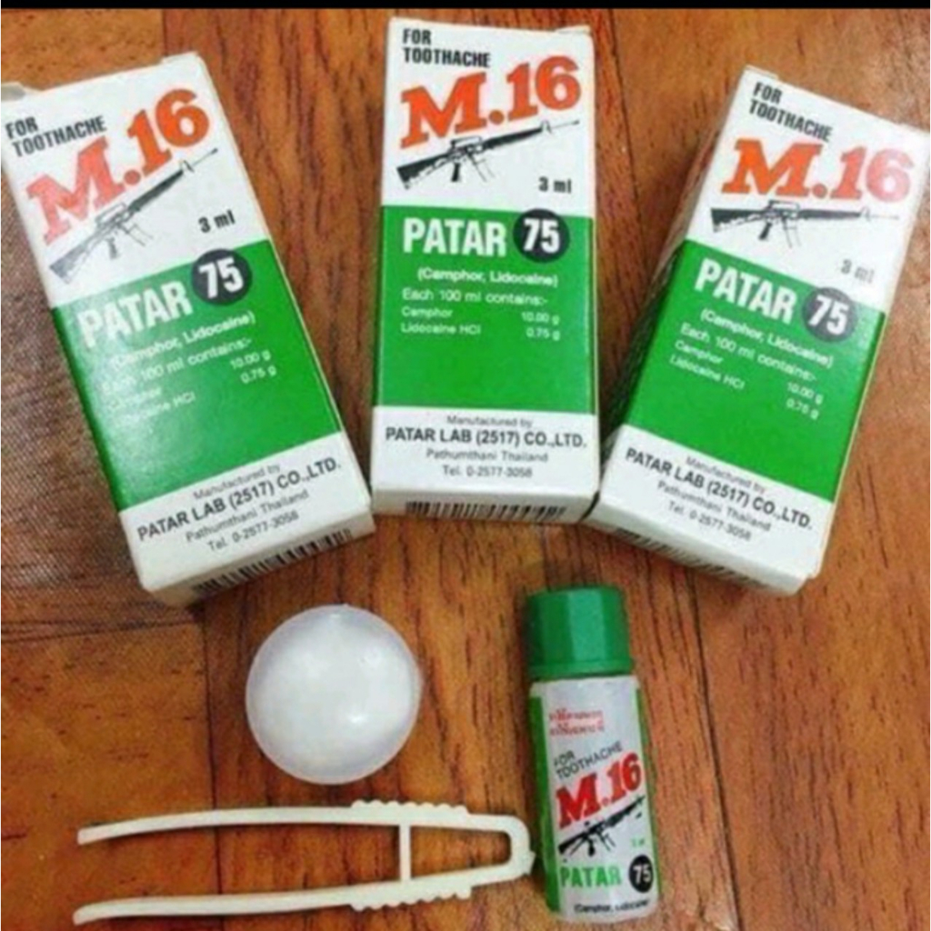 Chai Dầu Giảm Đau Răng , sâu răng Patar 75 M.16 3ml Thái Lan