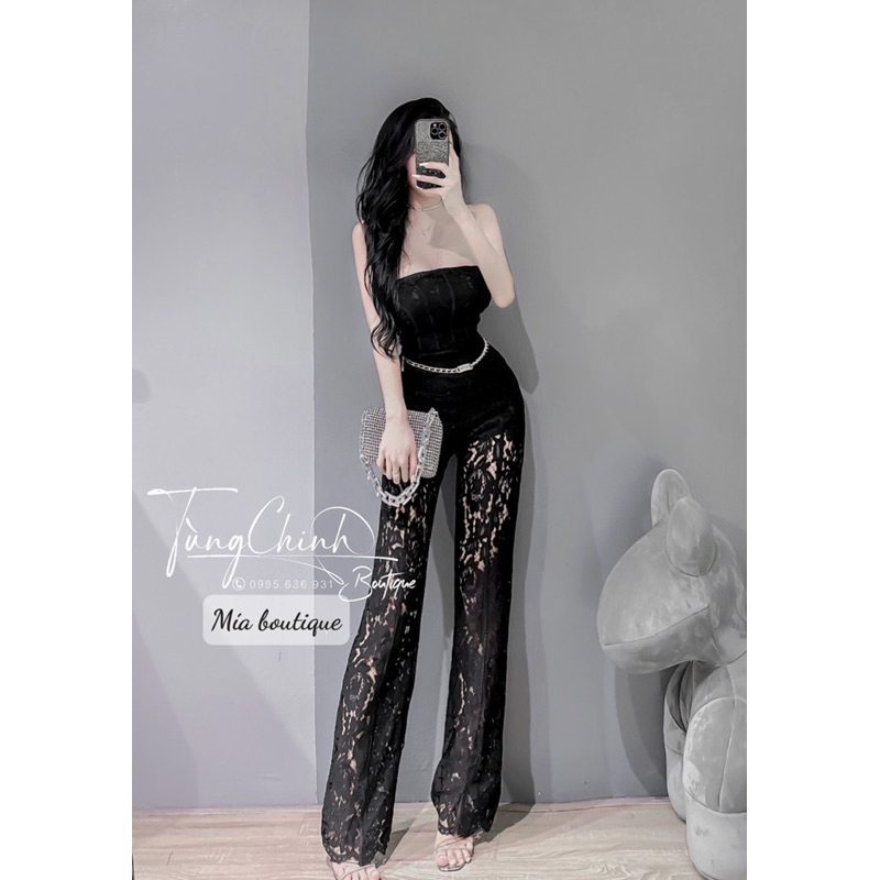 jumsuit nữ ren cúp ngực tôn dáng