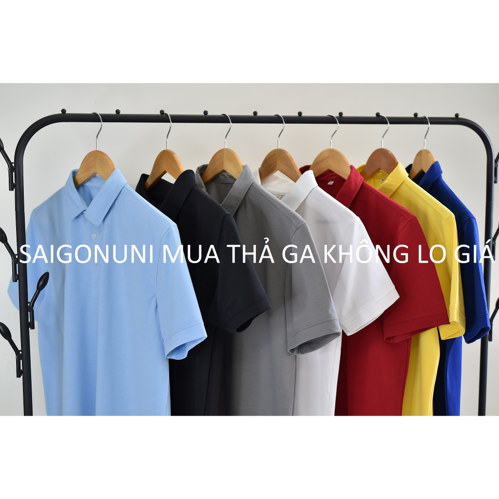 Áo thun polo nam SAIGONUNI COTTON CVC co giãn 4 chiều, thoáng mát, thấm hút mồ hôi có size cho người BIG SIZE