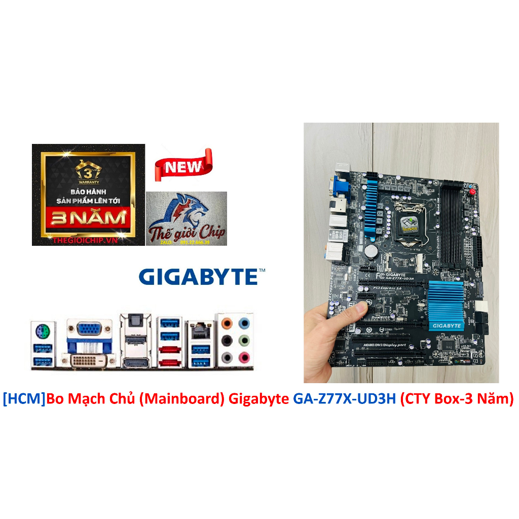 Bo Mạch Chủ (Mainboard) Gigabyte GA-Z77X-UD3H (CTY Box-3 Năm)
