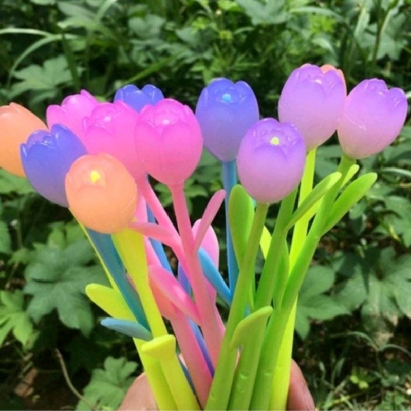 🌷Bút gel Hoa tulip đổi màu dưới nắng🌄