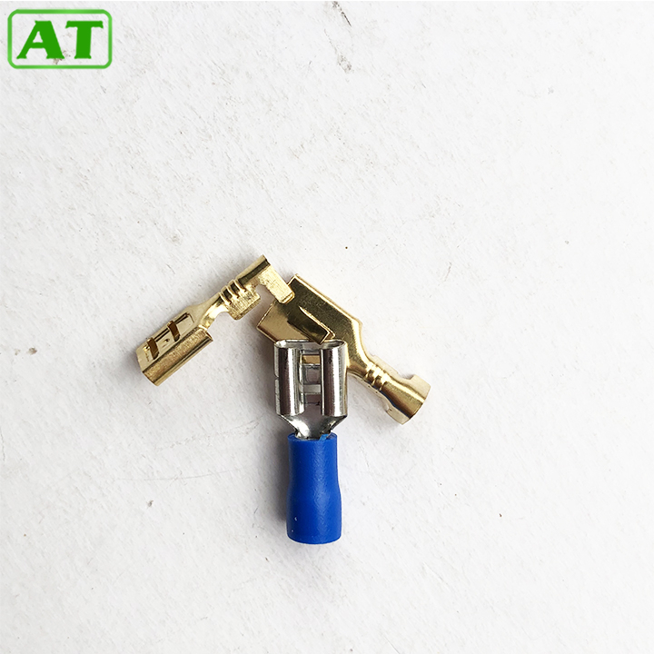 Gói 10 đầu cốt gài chữ T 6.3, cos kẹp nối dây điện cho ô tô