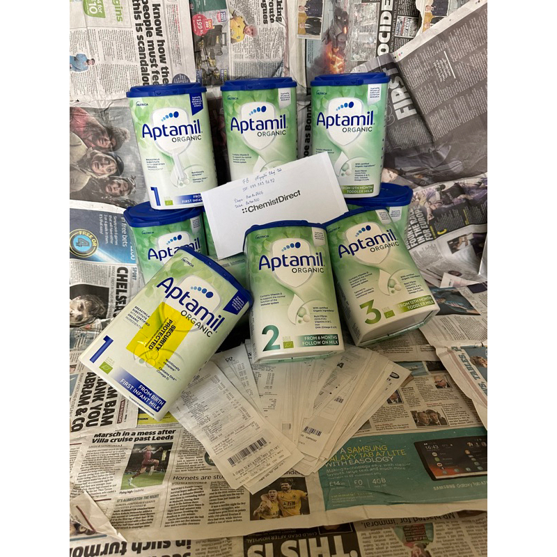 Sữa bột Aptamil Organic Anh hộp 800g đủ số 1 2 3!