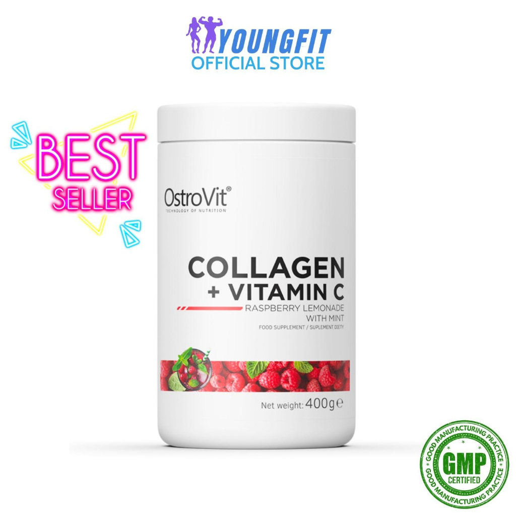 Collagen Thủy Phân + Vitamin C OstroVit Da Khỏe Đẹp Căng Mịn (80 muỗng/40 lần dùng) - YoungFit x Best Nutrition