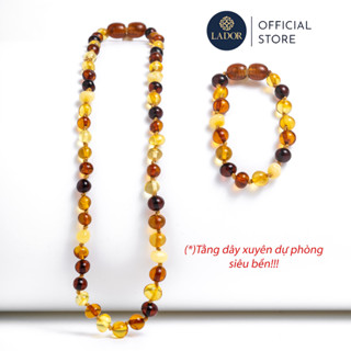 Vòng Amber mix 5 màu cổ điển tự nhiên cho bé - Trang sức Lador - LD00021