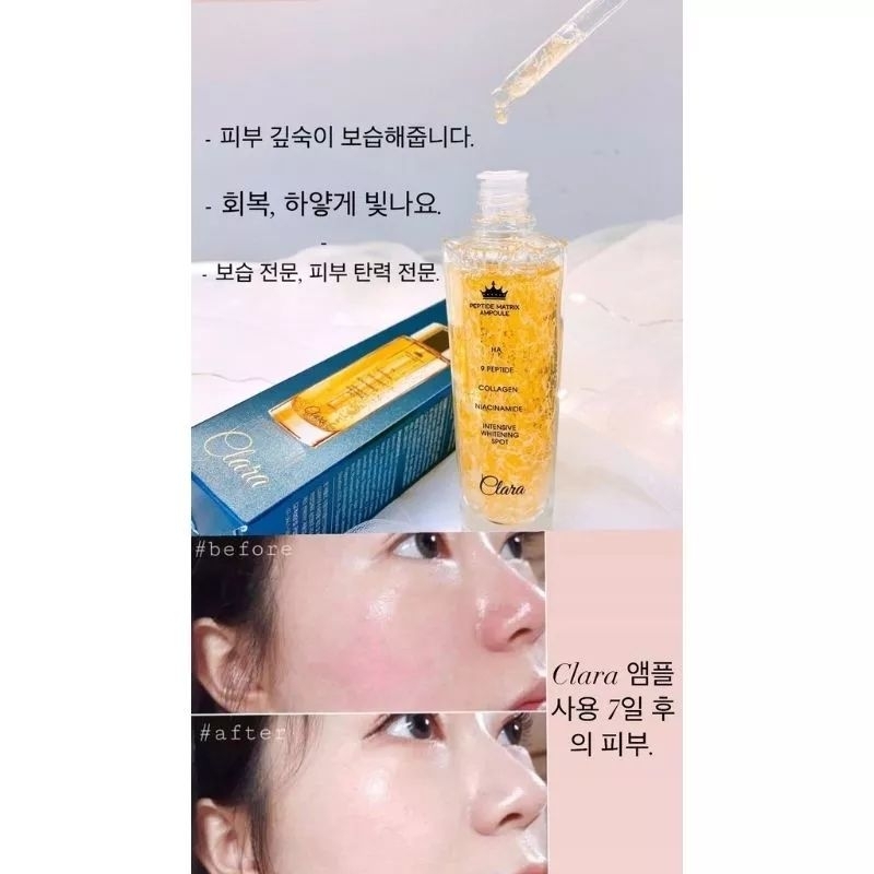 Tinh Chất Dưỡng Căng Bóng Chống Nhăn Da Peptide Matrix Ampoule Clara - 50ml