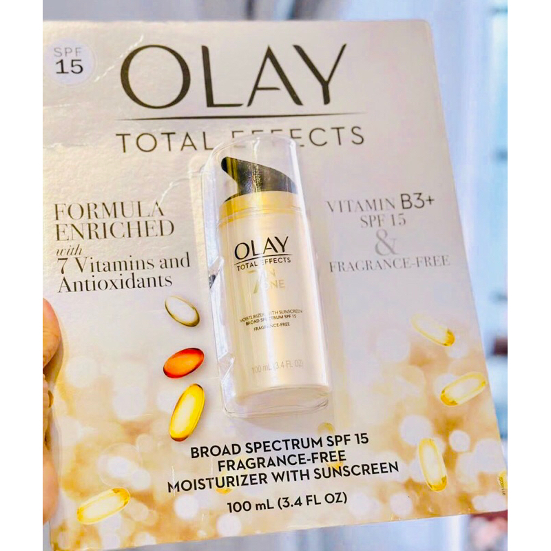 (🇺🇸USA) Kem dưỡng da chống lão hóa hàng ngày Olay Total Effects 7-in-1 Anti Aging Fragrance Free SPF 15+
