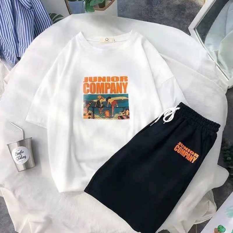 Bộ thể thao unisex COMPANY, set mặc nhà đi chơi tập gym form rộng chất thun lưới mè thấm hút mồ hôi tốt