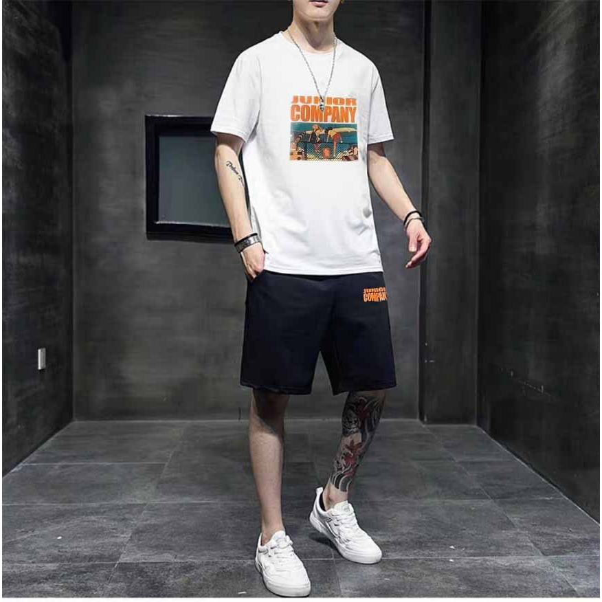 Bộ thể thao unisex COMPANY, set mặc nhà đi chơi tập gym form rộng chất thun lưới mè thấm hút mồ hôi tốt