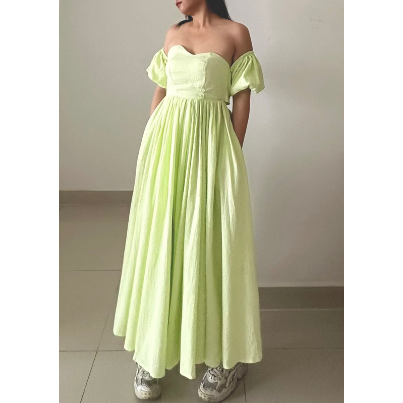 namae - 70% OFF đầm Maay 03 - Lime (đầm babydoll maxi)