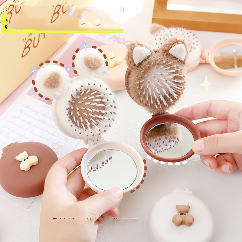 MVP3027 Gương kèm lược tai gấu cực dễ thương