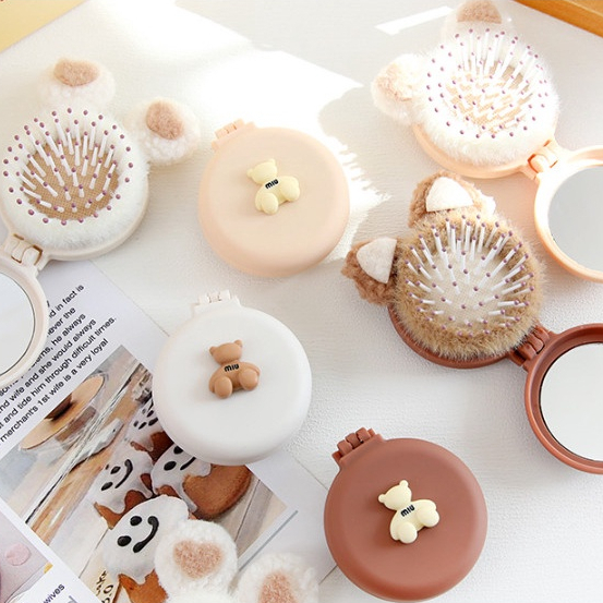 MVP3027 Gương kèm lược tai gấu cực dễ thương