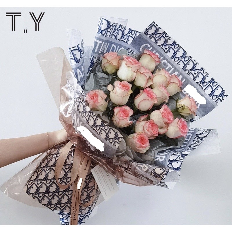 20 Tờ Giấy Gói Hoa Tên Thương Hiệu Cao Cấp Sang Trọng 60x60 -PK2006