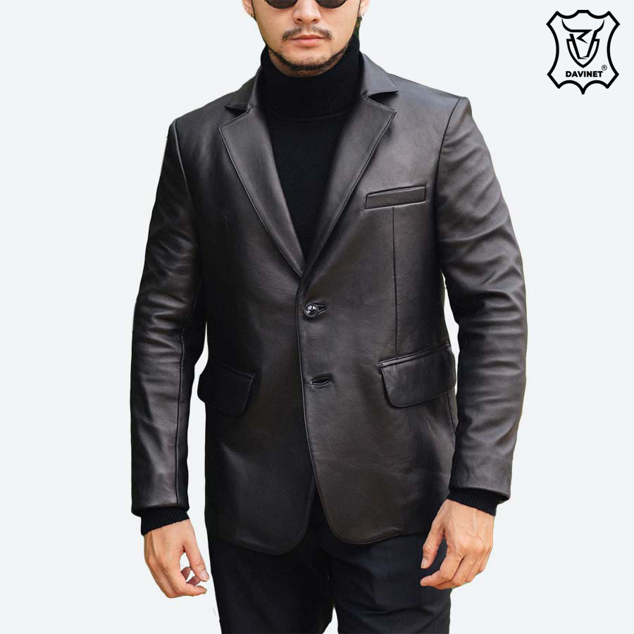 Áo Vest Da Xịn Cao Cấp DAVINET Am21-04, Da Xịn, Siêu Bền, Mềm Nhẹ, Bảo Hành 5 Năm
