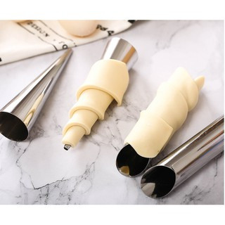 Khuôn làm bánh sừng bò, bánh ốc quế Inox