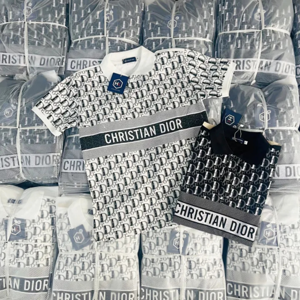 Áo Polo SHR DI Ờ chất cotton siêu mát mẻ dáng rộng Nam Nữ