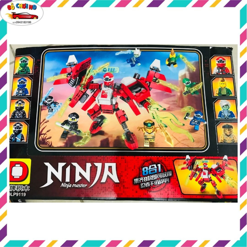 Đồ chơi xếp hình lego ninjago minifigures, lego ninjago xe, lego ninjago robot, lego ninjago rồng