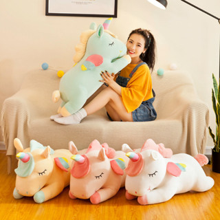  Gấu bông kỳ lân nằm dễ thương ngựa một sừng unicorn nằm siêu mềm mịn  30cm--->60cm  gối ôm kỳ lân đáng yêu hàng cao cấp 