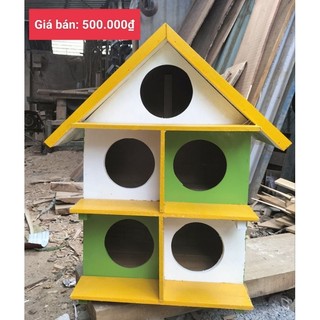 Chuồng bồ câu gỗ 5 lỗ nuôi chim hoặc trang trí