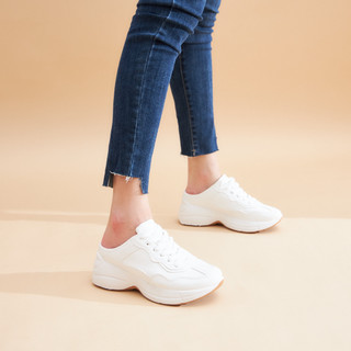 Giày MWC 0419 - Giày Sục Thể Thao Nữ, Sneaker Da Đế Độn Tôn Dáng, Kiểu Dáng Trending