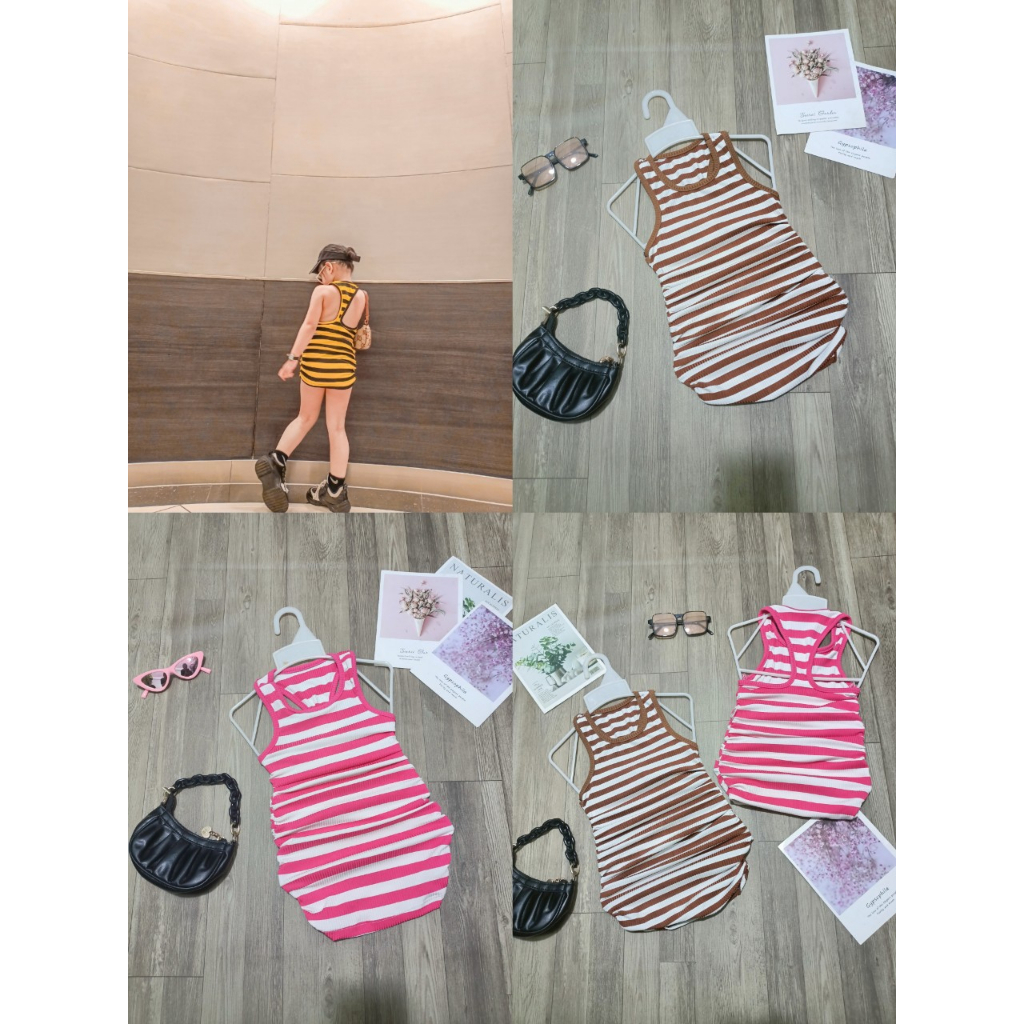 Đầm Body Sọc Sang Chảnh Cho Bé