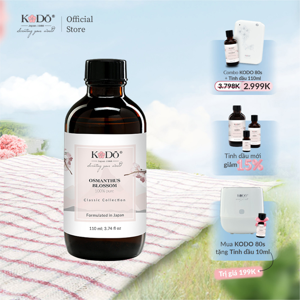 Kodo Osmanthus Blossom - Tinh Dầu Nước Hoa Nhập Khẩu Thơm Phòng - 10ml/50ml/110ml