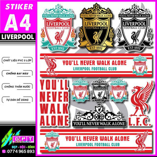 Tem bóng đá clb liverpool ,hình dán đa vị trí cho mọi xe máy , sticker trang trí cho các thiết bị công nghệ