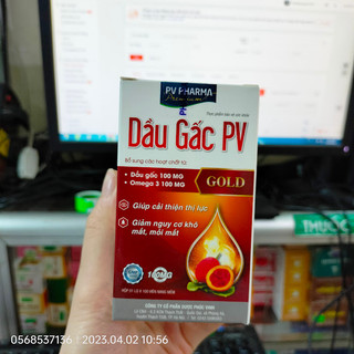 Viên dầu gấc PV (Lọ 100 viên nang mềm)