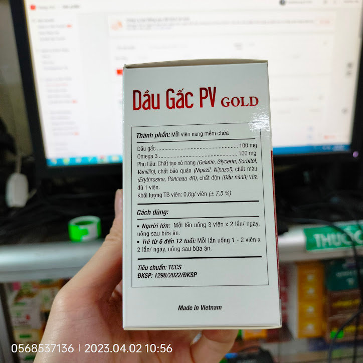 Viên dầu gấc PV