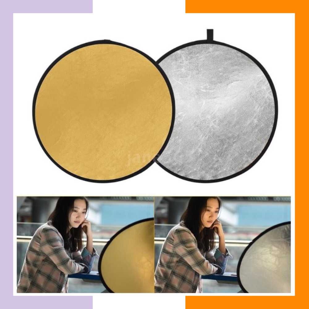 Tấm Phản Quang Chụp Ảnh SIZE 60 cm 2 Trong 1 Chuyên Dụng