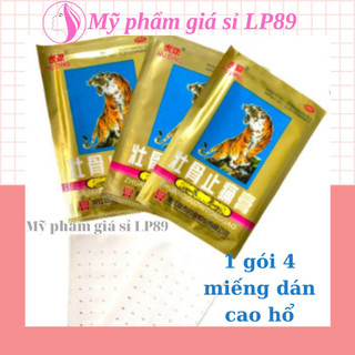 Cao dán giảm đau con hổ 5 chữ, 7 chữ 1 gói 4 miếng hiệu quả nhanh chống