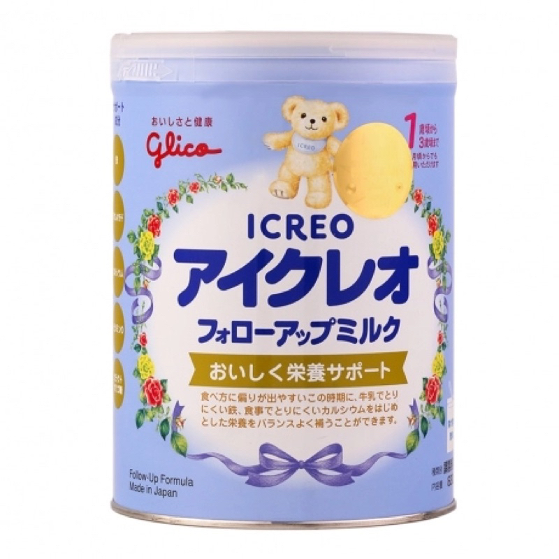 Sữa Glico Icreo Follow Up Milk số 1 nội địa Nhật lon 820g dành cho bé 1-3 tuổi