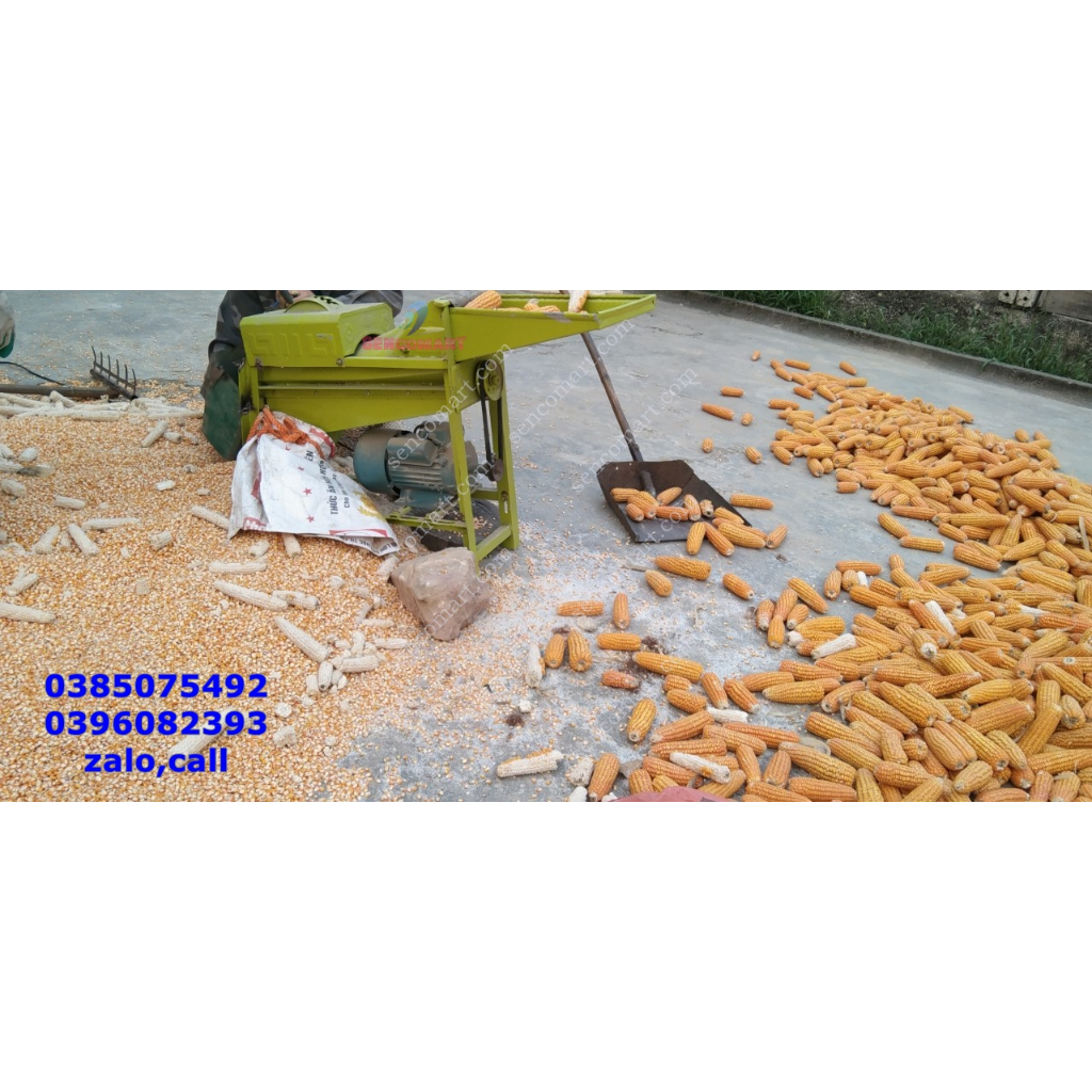 Máy tách hạt ngô mini gia đình loại nạp được nhiều bắp trong 1 lần