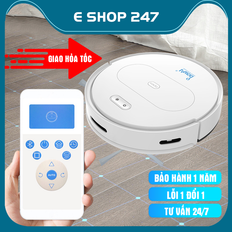 Robot Hút Bụi OB11, Robot Lau Nhà, Máy Hút Bụi Thông Minh 3 Chế Độ, Tự Động Sạc Pin, Điều Khiển Qua App, BH 12 Tháng