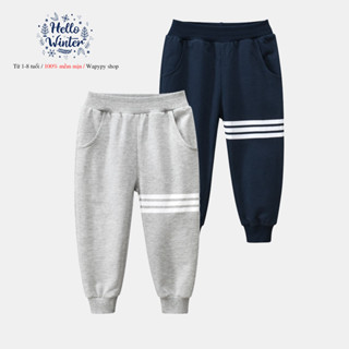  Quần nỉ cho bé Quảng Châu họa tiết thể thao chất cotton hàng xuất Âu Mỹ 2025 