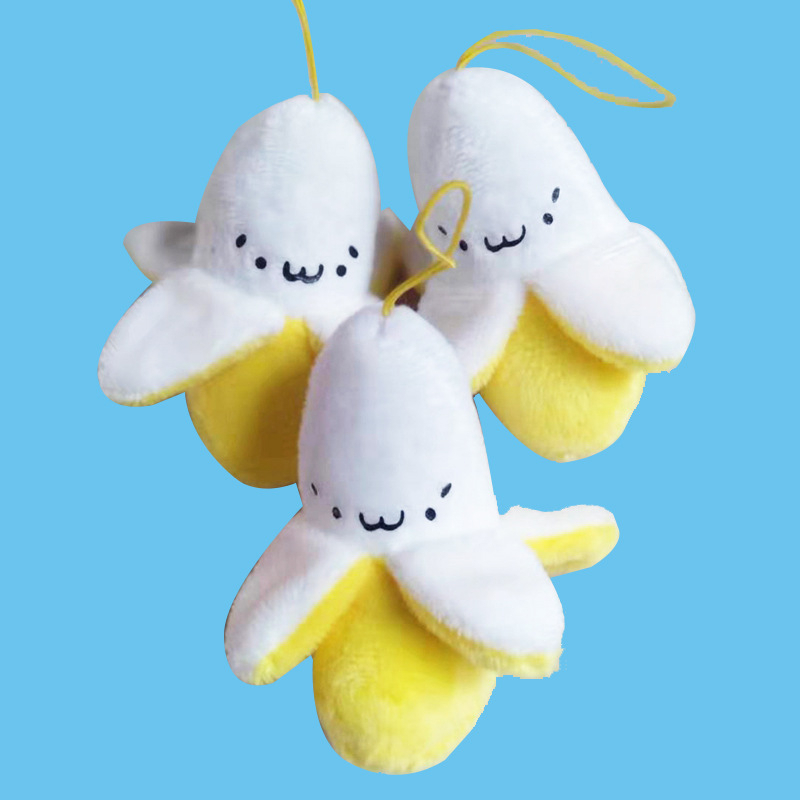 Móc khóa CHUỐI BÔNG dễ thương đeo balo túi xách Mun Mun Store MKBANA