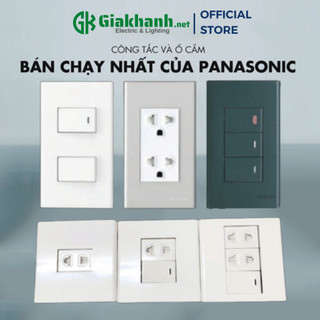 Công tắc ổ cắm panasonic, ổ cắm âm tường, mặt 1, 2, 3 công tắc panasonic, hạt điện thoại, hạt anten dòng wide
