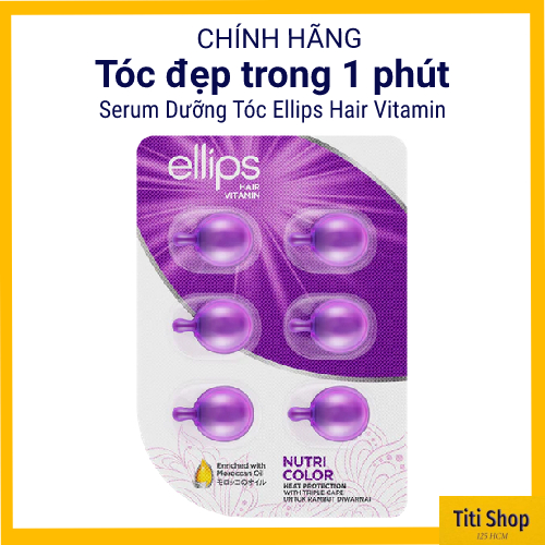 Serum Dưỡng Tóc Ellips Hair Vitamin Indonesia giữ màu tóc nhuộm tăng cường độ bóng tóc