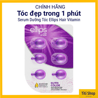 Serum Dưỡng Tóc Ellips Hair Vitamin Indonesia giữ màu tóc nhuộm tăng cường độ bóng tóc