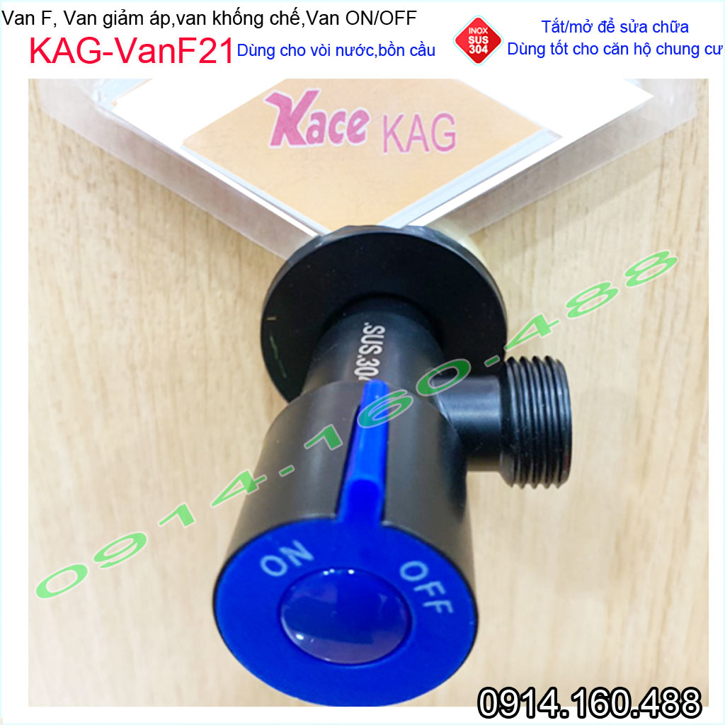 Van giảm áp ON OFF sus304 KAG-VanF21, van F khóa dây cấp máy nước nóng D21 vòi nước chung cư siêu bền sử dụng tốt