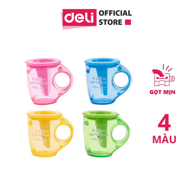 Gọt chuốt bút chì gỗ đôi hình cốc đựng Deli E0551