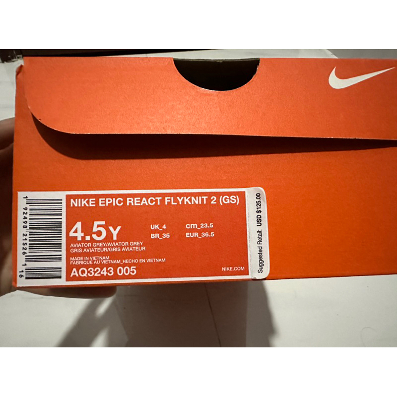 [AUTH] Giày Nike Epic React Flyknit 2 size 36.5