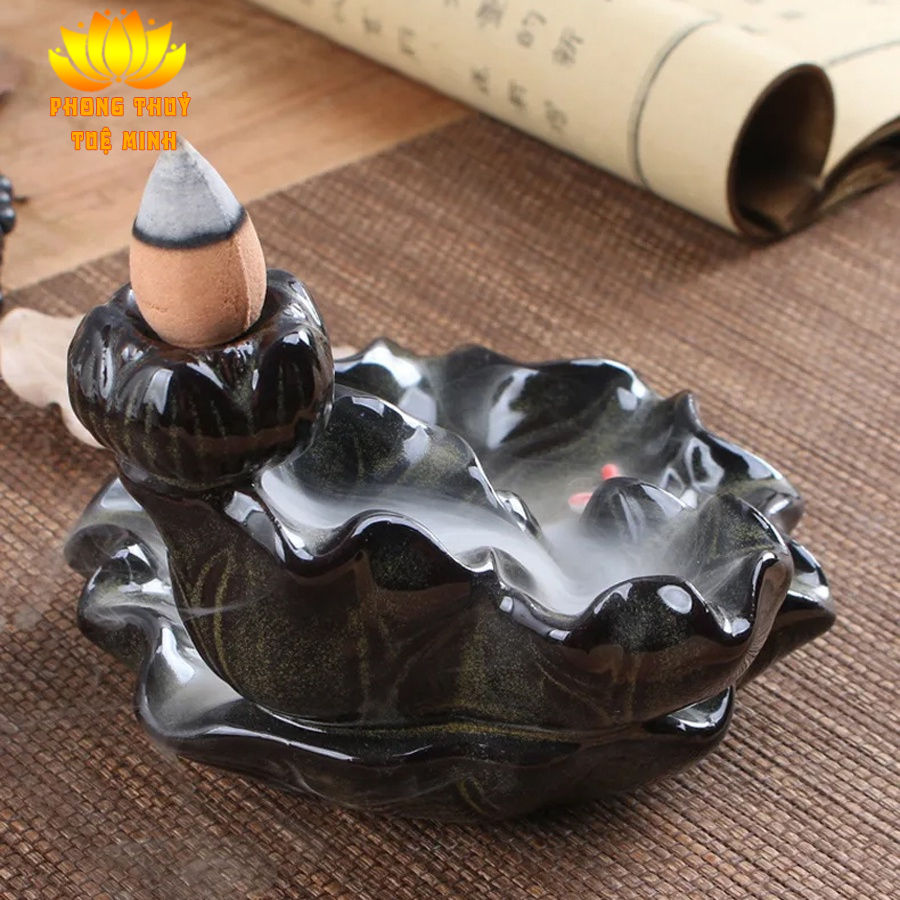 Thác khói phong thuỷ Trầm Hương Tuệ Minh - Đồ dùng thờ cúng, trang trí bàn làm việc, phòng khách, Uy Phong Gia Chủ