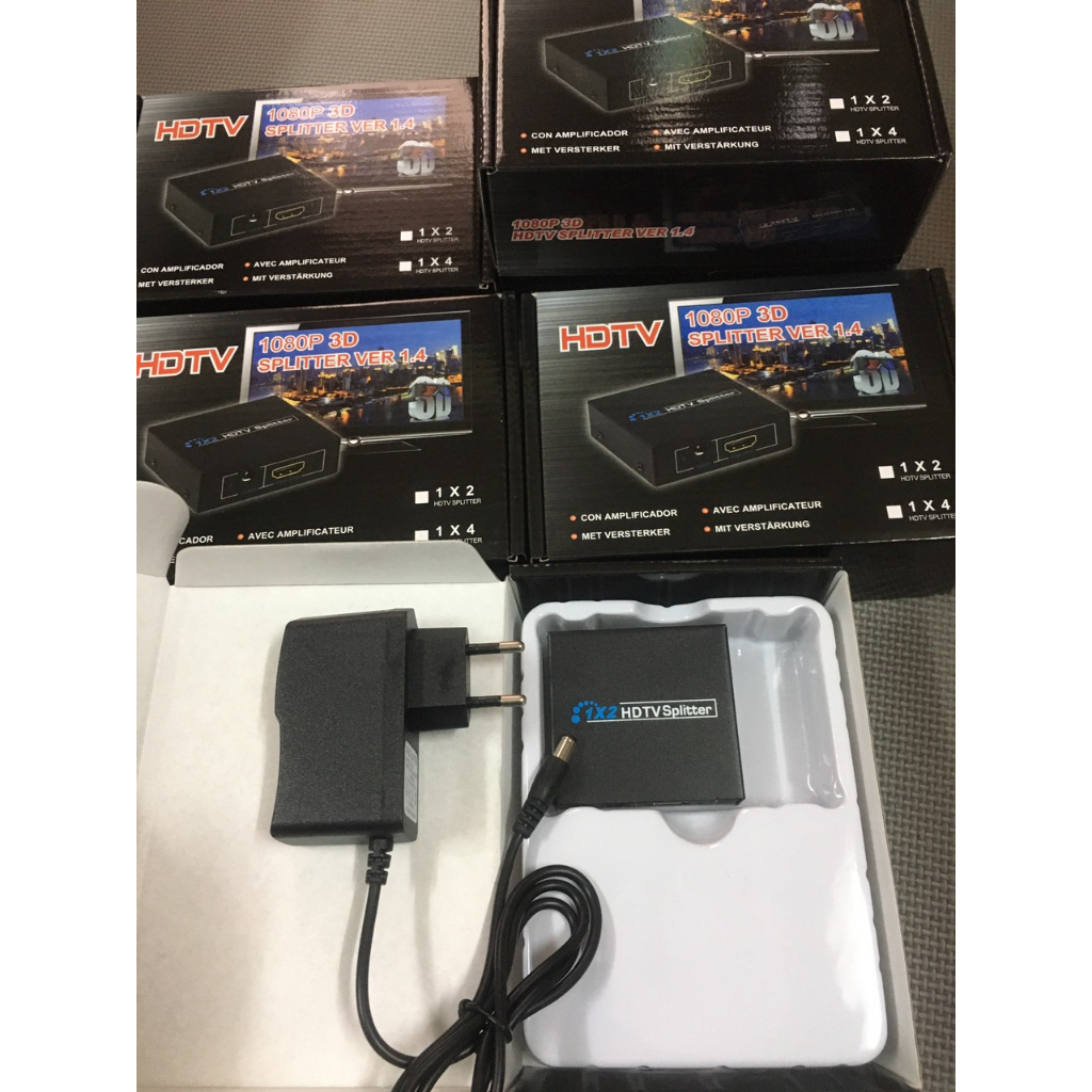 Bộ chia HDMI 4K khuếch đại tín hiệu công suất 3D tách HDCP 1080p 1 vào 2 ra✔ Bộ chia HDMI 1 ra 2 – HDMI Splitter -dc887