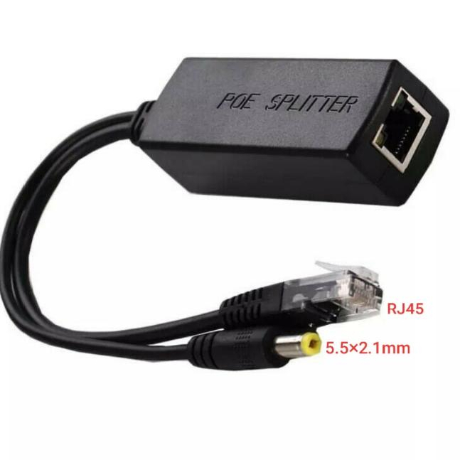 Tách Jack POE Splitter 48v ra 12v cho Camera, Cặp Chuyển Nguồn POE Cho Camera IP