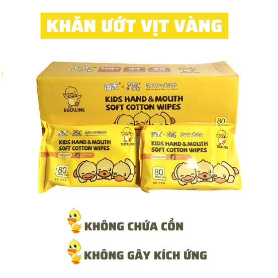 KHĂN ƯỚT CON VỊT AN TOÀN CHO DA NHẠY CẢM