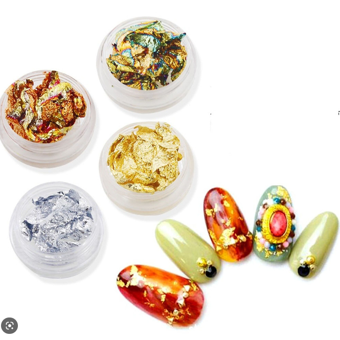 Set giấy nhún 4 màu trang trí móng - Giấy xà cừ trang trí móng