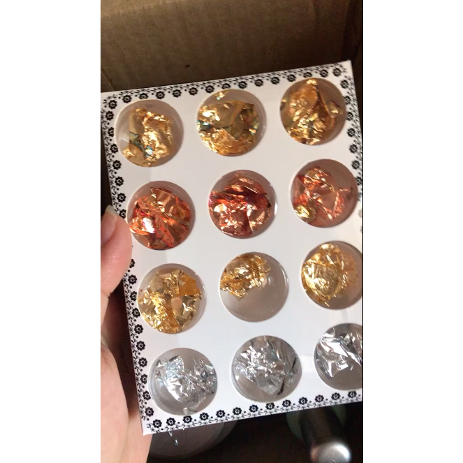 Set giấy nhún 4 màu trang trí móng - Giấy xà cừ trang trí móng