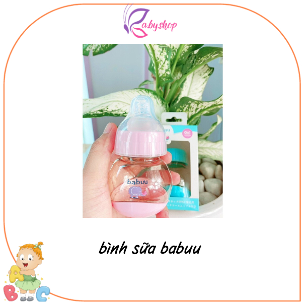 Bình sữa bình nước thân tròn BABUU BABY NHẬT BẢN 75ml